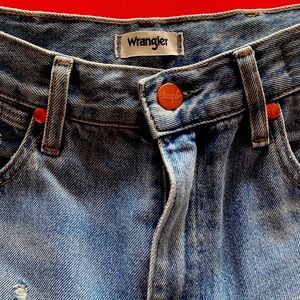 Never-worn, no tags, Wrangler size 25 x 28 Wild West High Rise Straight.